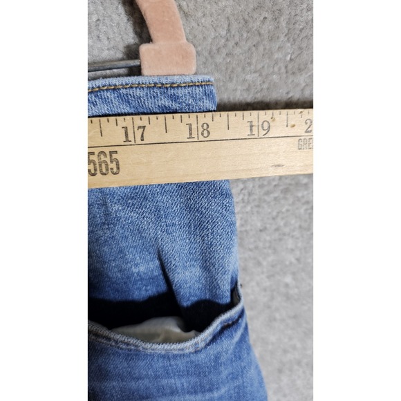 Lands End Jeans Womens Sz 16 Blue Denim High Rise Straight Leg 5 Pocket Stretch - Picture 7 of 9